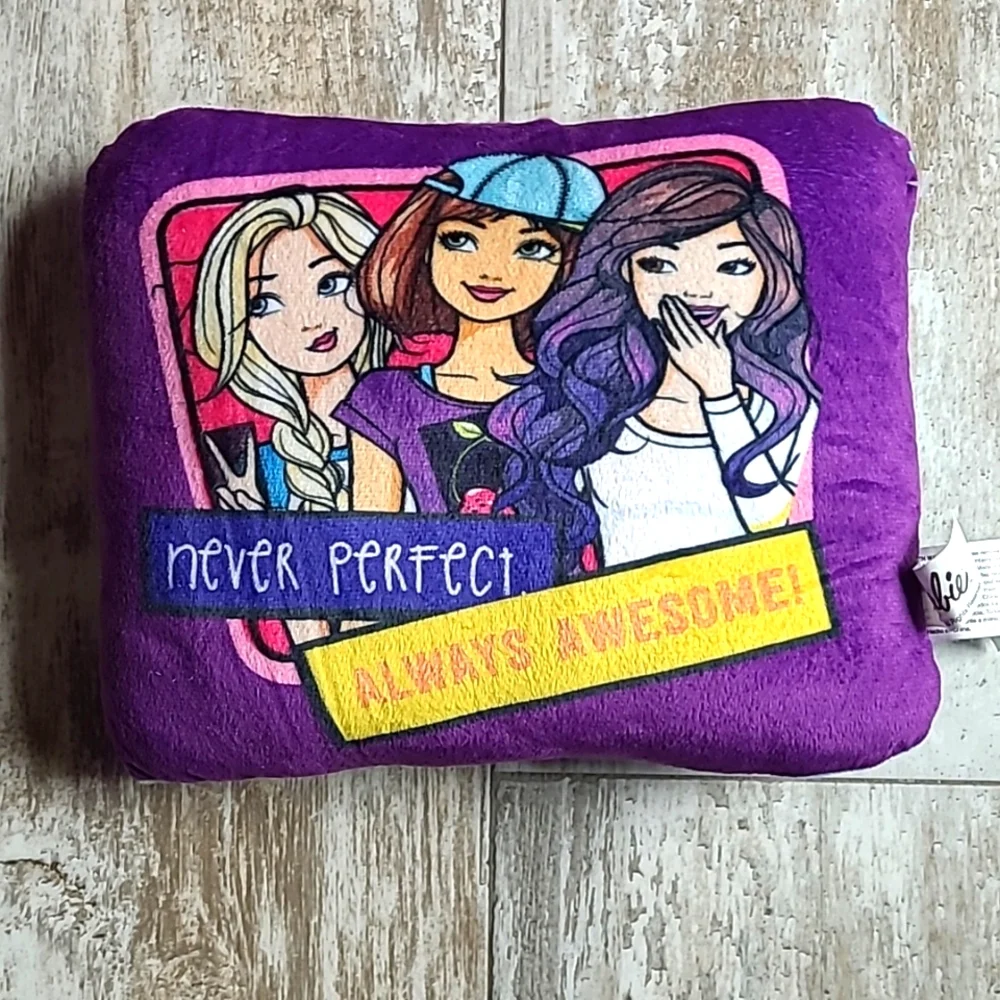 Rare SEGA Prize Mattel‎ 2018 Barbie Never Perfect Always Awesome! Mini Pillow